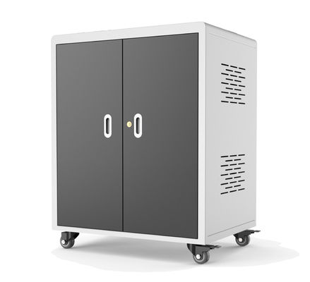 30 AC Power Sockets Laptop Charging Cabinet with Galvanized Sheet and Cooling Fans