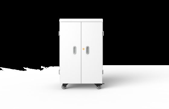 42-Port AC Charging Cabinet for Tablets with Cooling Fans