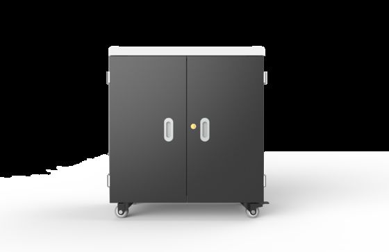 36 Port USB Smart Charging Cabinet with 4 Wheels 2 Brake and Cooling Fans for Secure Tablet Charging